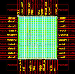 תכן השבב שפותח על ידי סטודנטים בטכניון בסיוע אפל. צילום: דוברות הטכניון