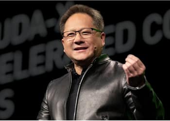 מנכ"ל NVIDIA ג'נסן הואנג בכנס GTC 2020 - ששודר ברשת. צילום יחצ, אנבידיה