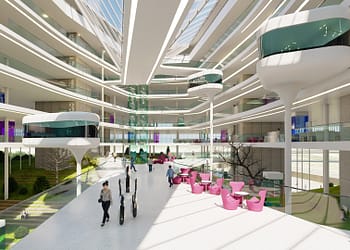 המבנה המתוכן של אינטל בחיפה. איור: יחצ אינטל