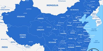 מפה, ככל הנראה ממקור סיני, המציגה את טאיוואן כחלק מסין. אילוסטרציה: depositphotos.com