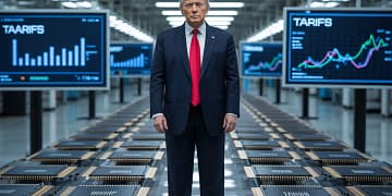 טראמפ מאיים בהגדלת שיעור המכסים על שבבים ל-300%. איור: אבי בליזובסקי באמצעות IDEOGRAM.AI