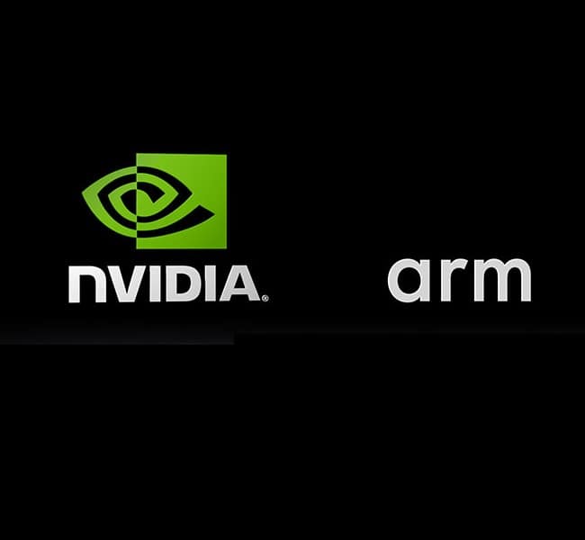 לוגו החברות NVIDIA ו-ARM. צילום יחצ