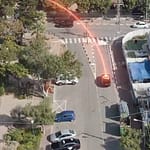 המחשת פעולת מערכות ה-V2X של אוטוטוקס. צילום יחצ