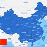 מפה, ככל הנראה ממקור סיני, המציגה את טאיוואן כחלק מסין. אילוסטרציה: depositphotos.com