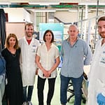 חנוכת המעבדה. מימין לשמאל: פרופ' ירון פז, ניתאי ארבל, ד"ר סיגל בן צבי, אסתי גזית, חמדה טל ונויה אלמוג. צילום: דוברות הטכניון