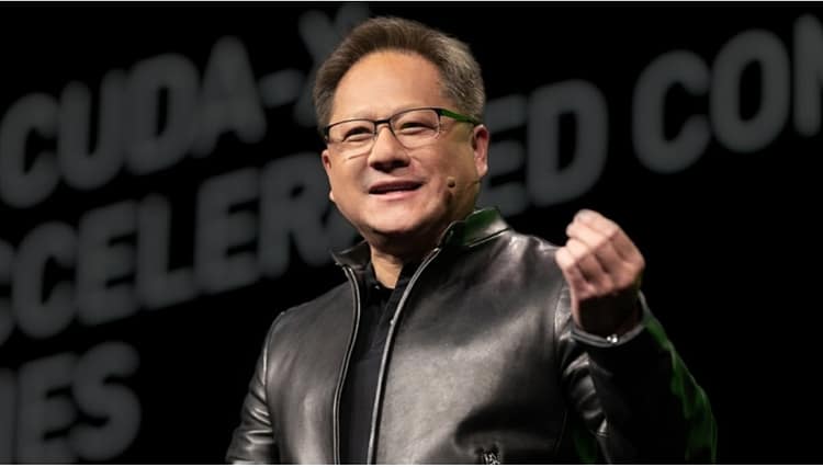מנכ"ל NVIDIA ג'נסן הואנג בכנס GTC 2020 - ששודר ברשת. צילום יחצ, אנבידיה